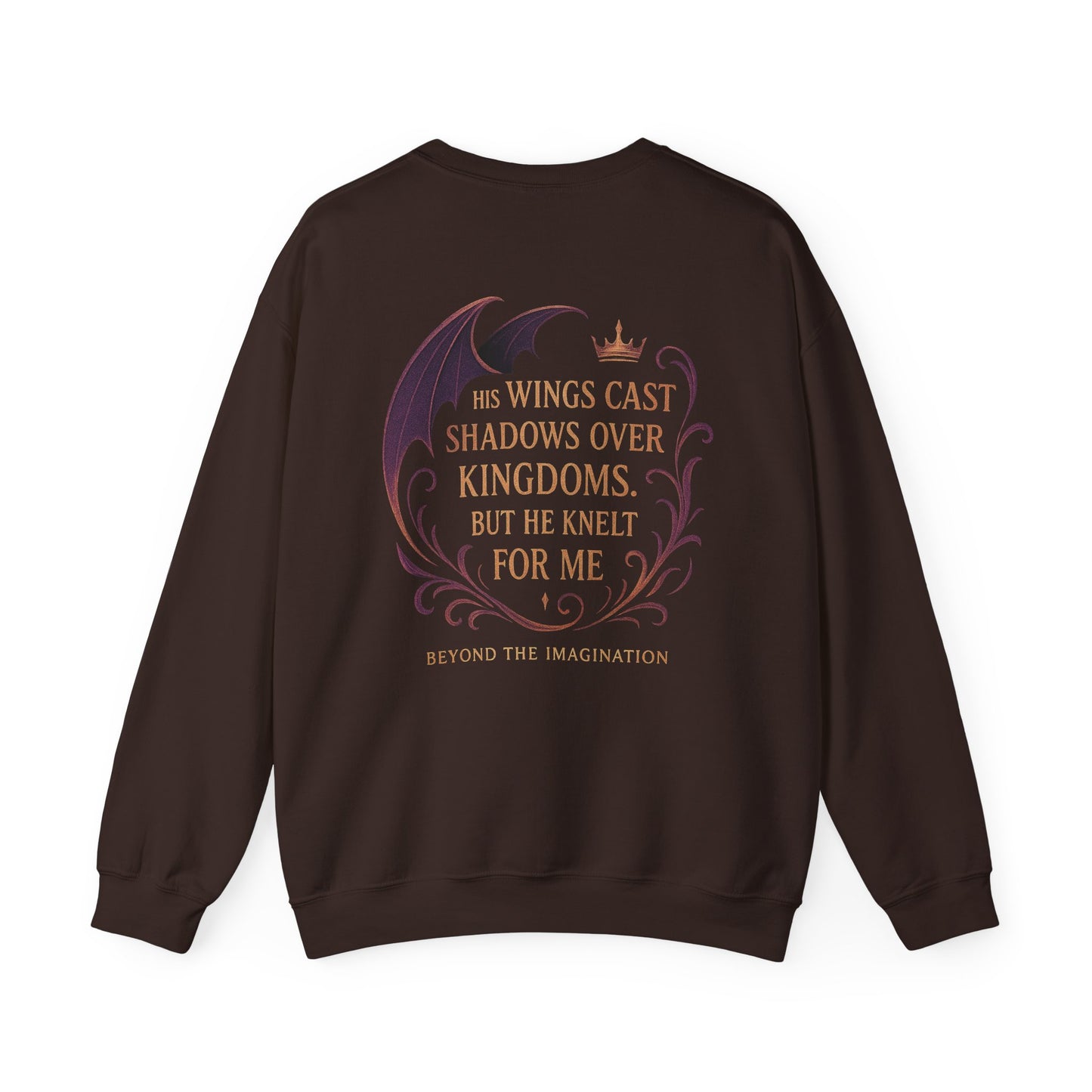 "His Wings Cast Shadows" Dragon Romance Sweatshirt