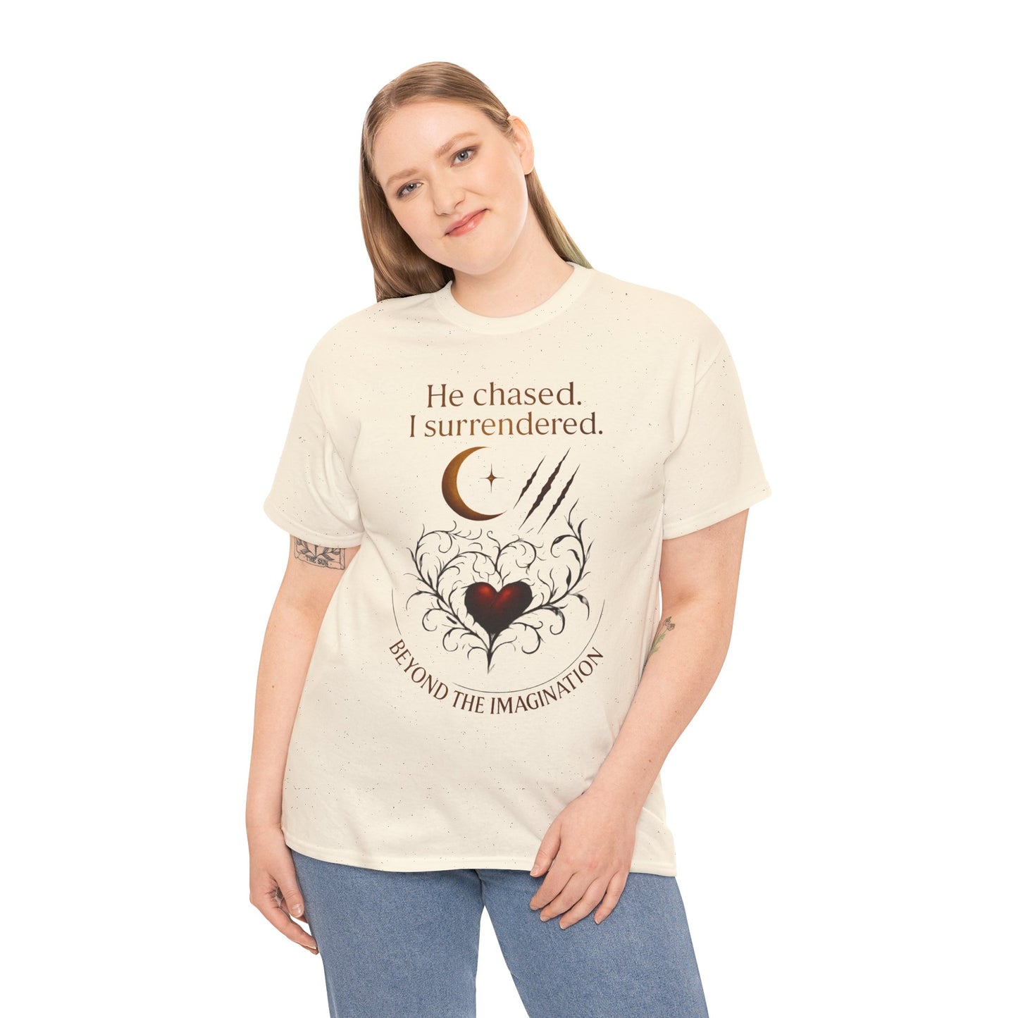 "He chased, I surrendered" - Primal Love Graphic Tee