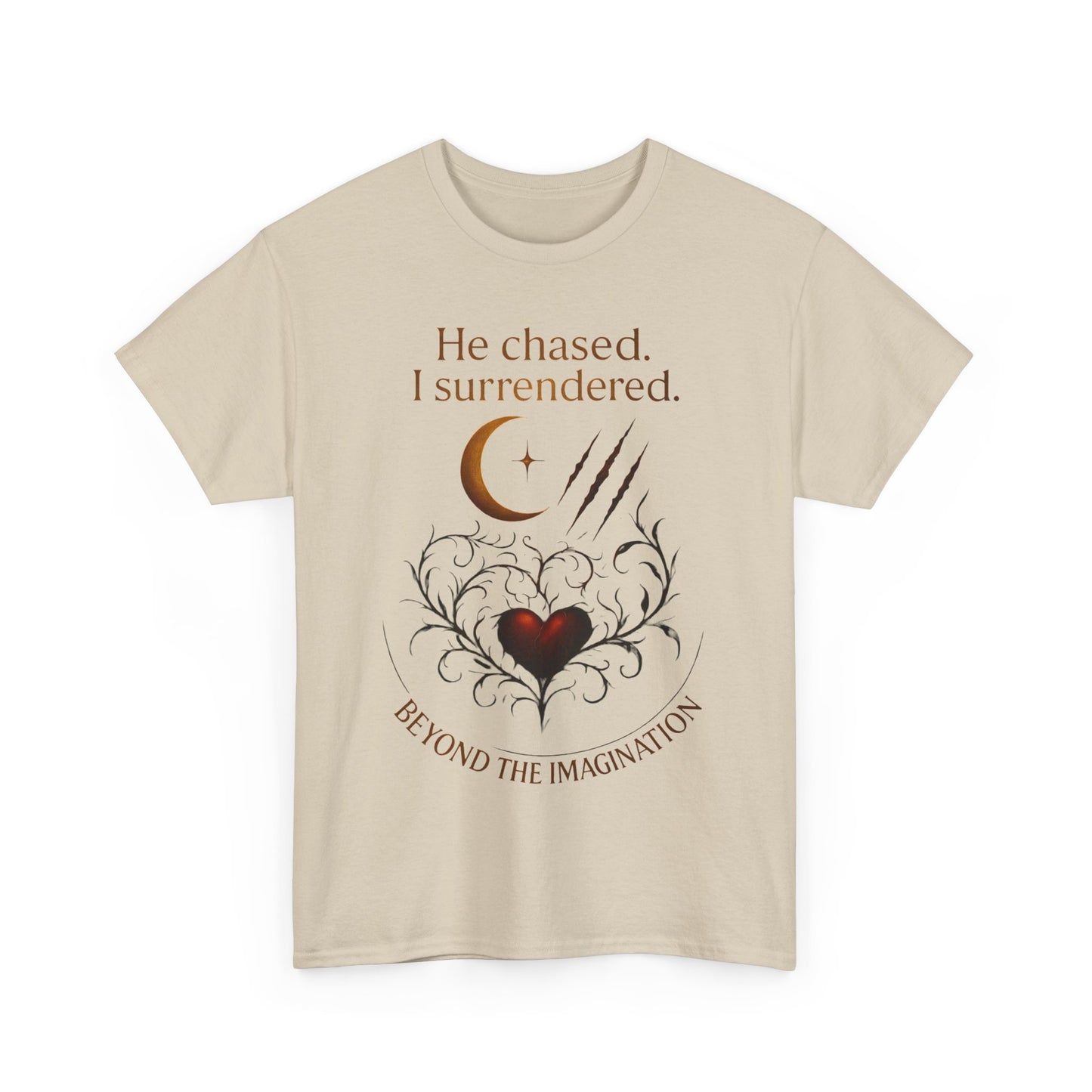 "He chased, I surrendered" - Primal Love Graphic Tee