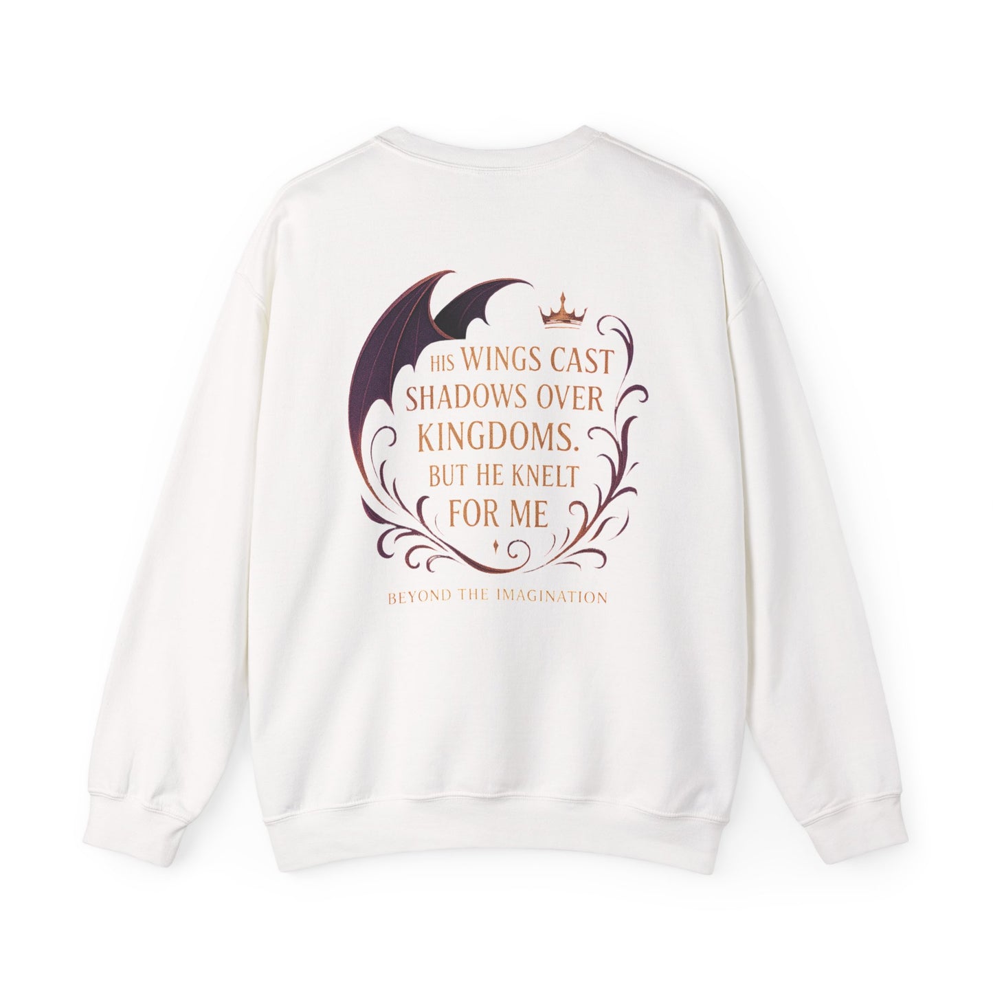 "His Wings Cast Shadows" Dragon Romance Sweatshirt