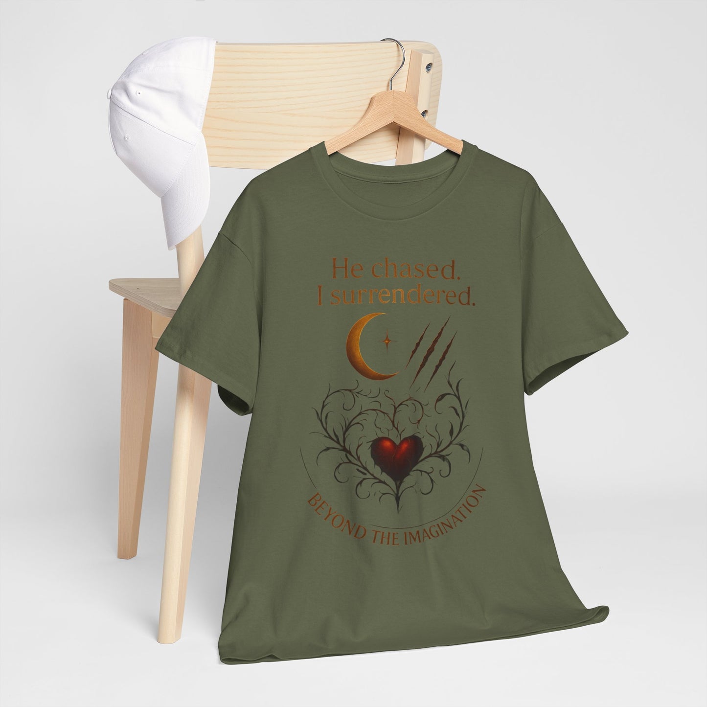"He chased, I surrendered" - Primal Love Graphic Tee