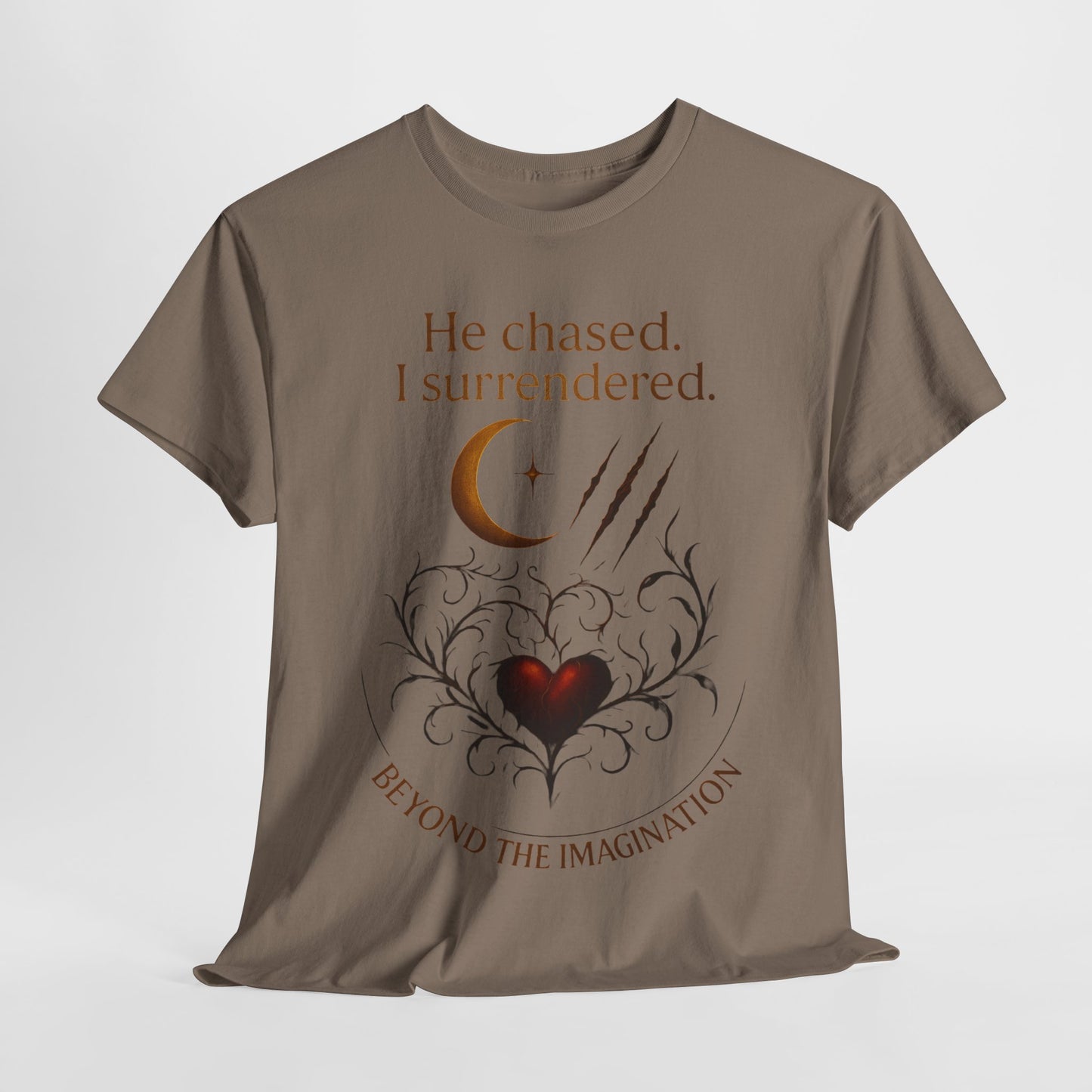 "He chased, I surrendered" - Primal Love Graphic Tee