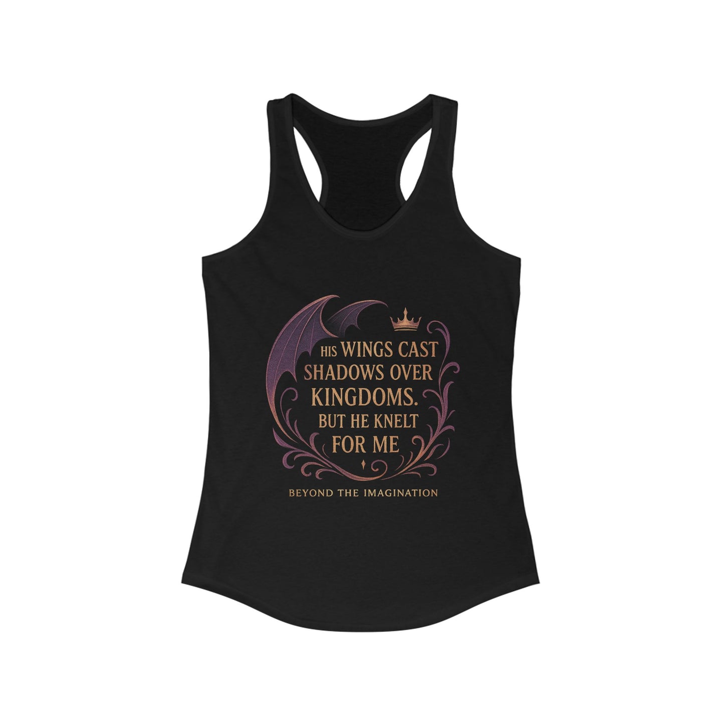"He Knelt For Me" Dragon Romance Racerback Tank