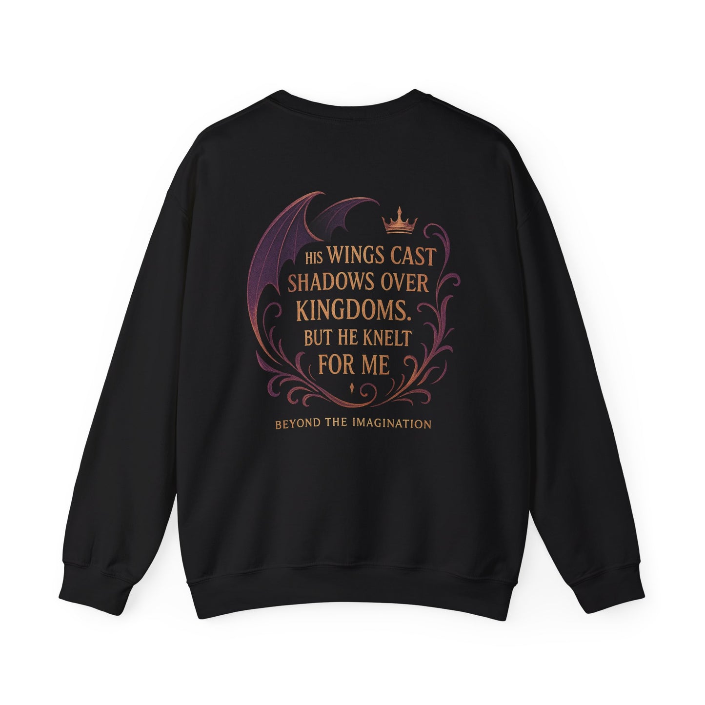 "His Wings Cast Shadows" Dragon Romance Sweatshirt