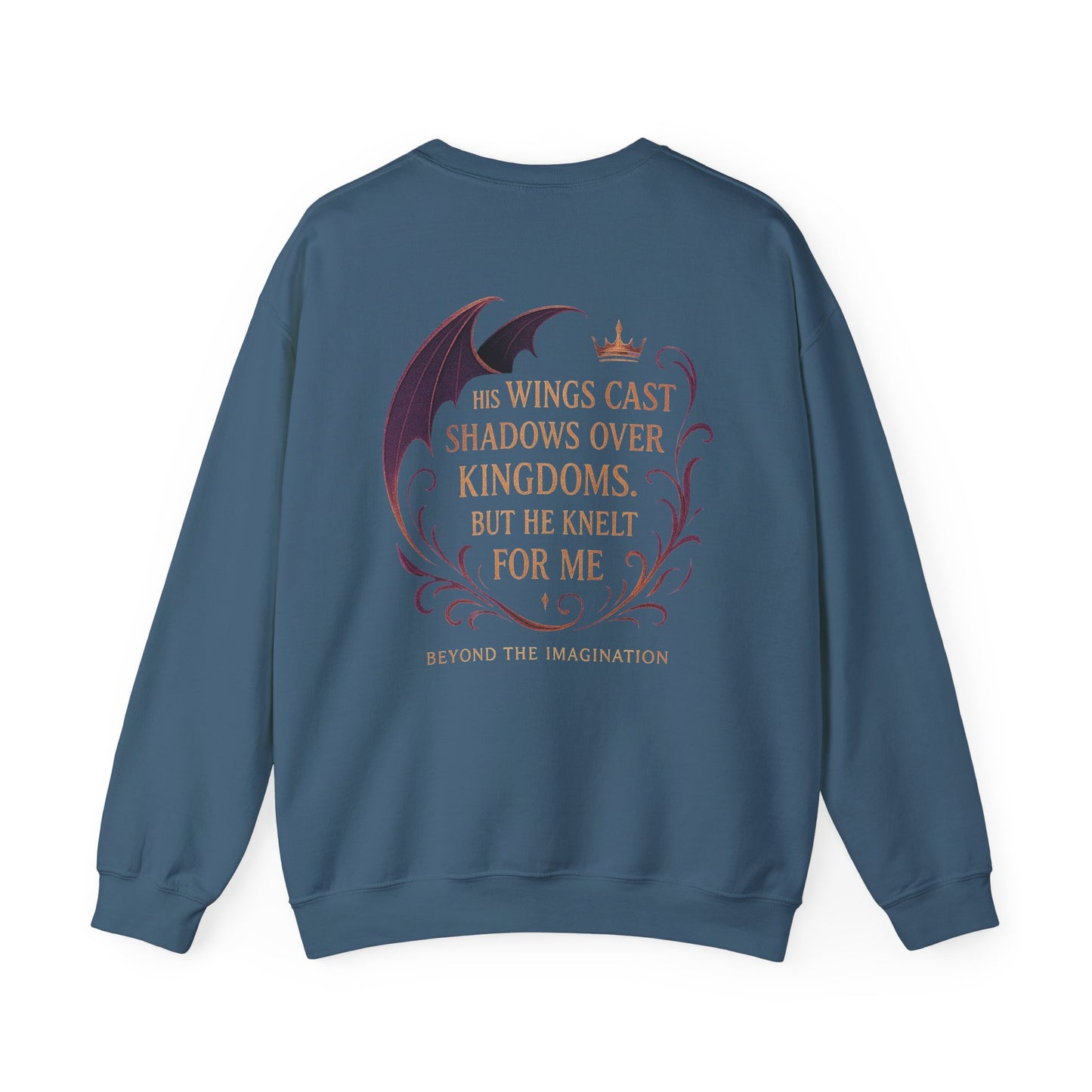 "His Wings Cast Shadows" Dragon Romance Sweatshirt