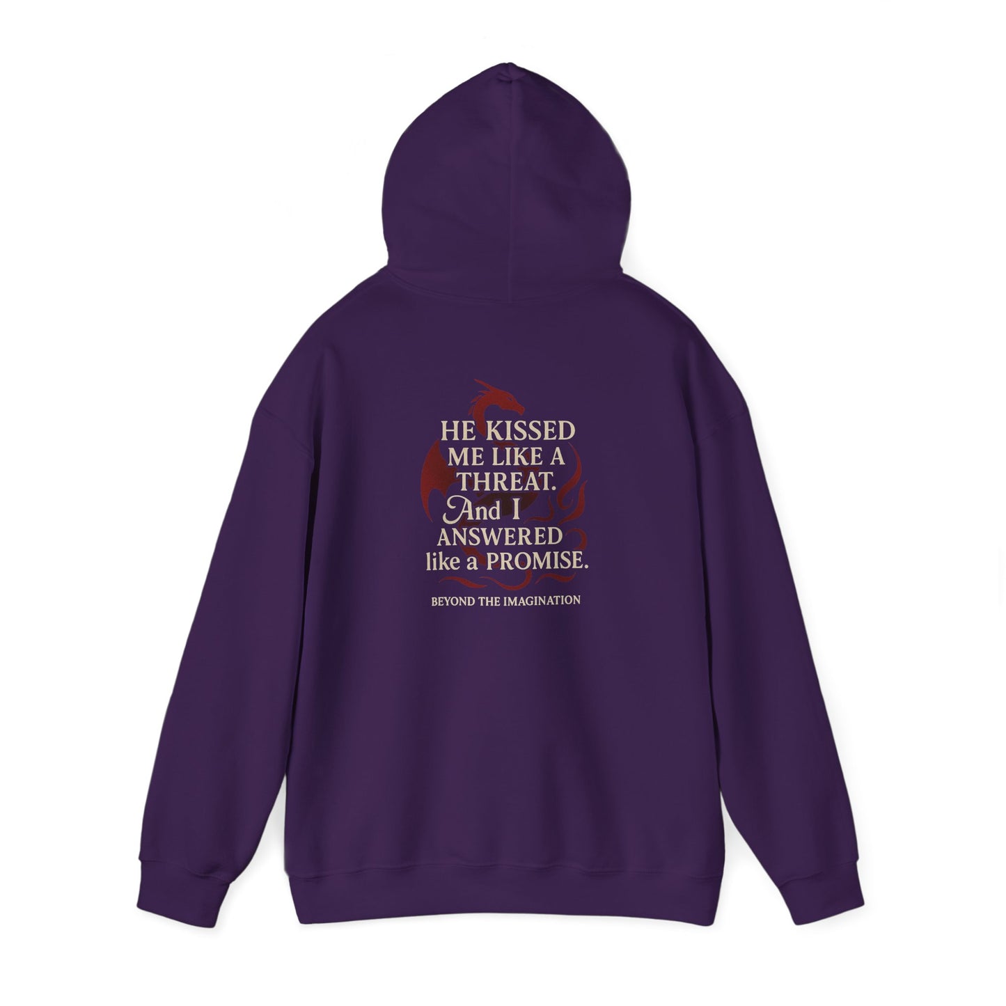 "He Kissed Me Like a Threat" Dragon Romance Hoodie