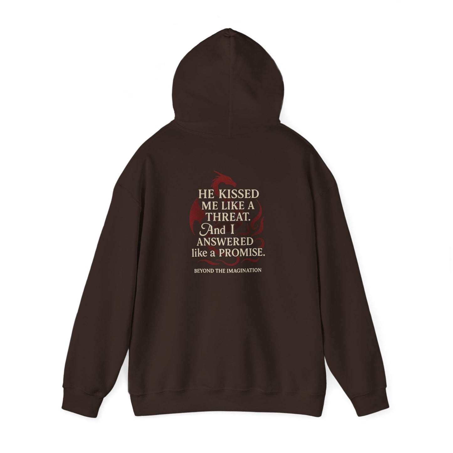 "He Kissed Me Like a Threat" Dragon Romance Hoodie
