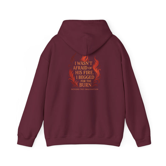 "I Begged for the Burn" Fantasy Flame Hoodie